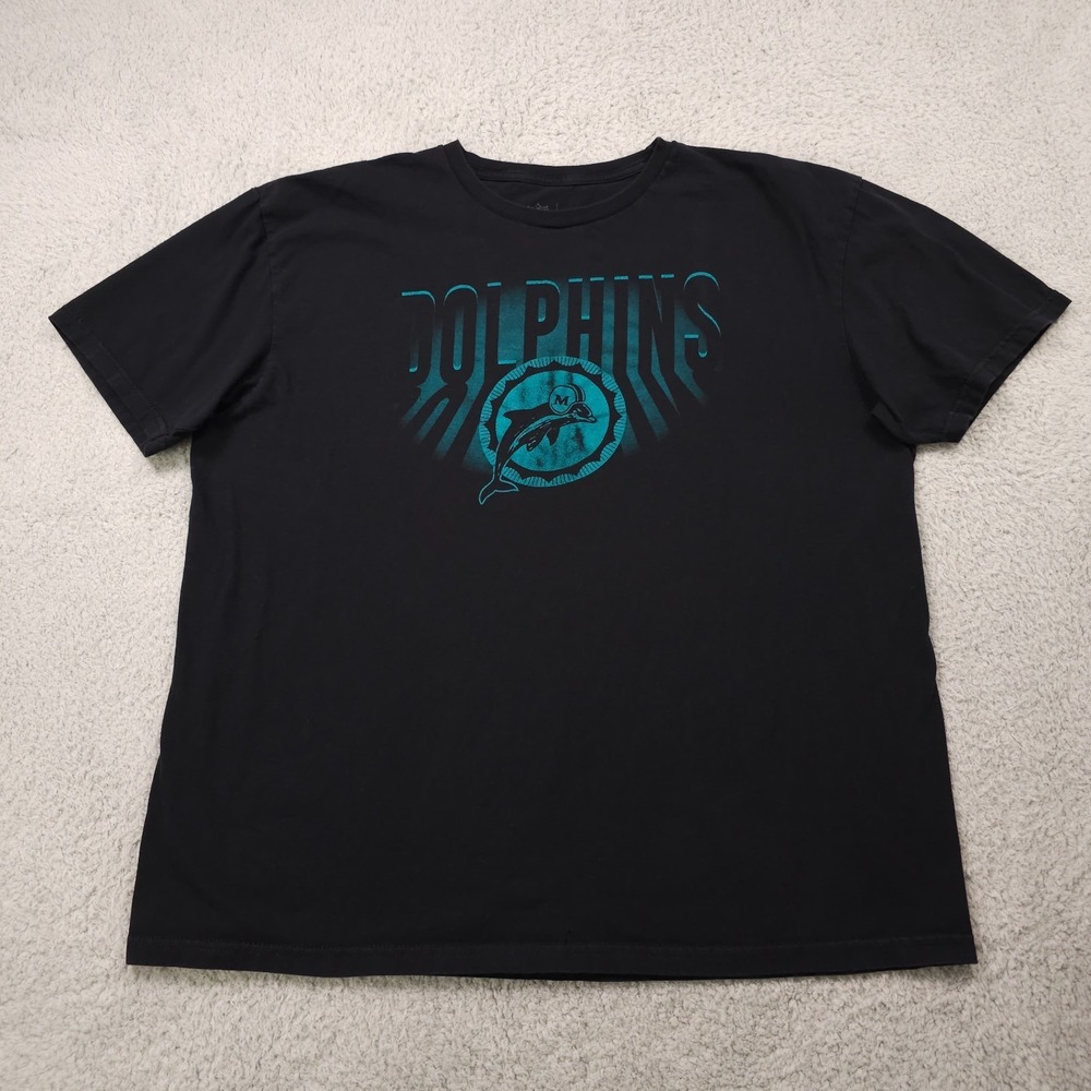 Miami Dolphins Shirt Mens XL Black Crew Neck Short Sleeve Tee NFL Team Apparel